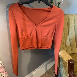Burnt orange crop top